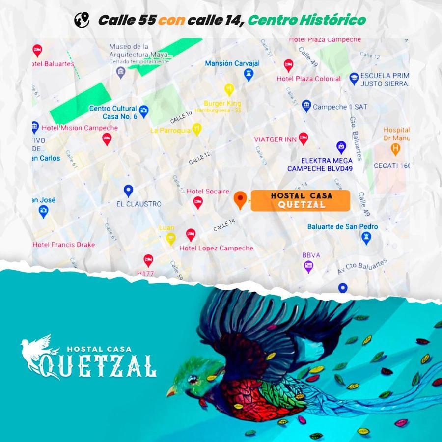 Hostel Casa Quetzal Campeche Exteriör bild